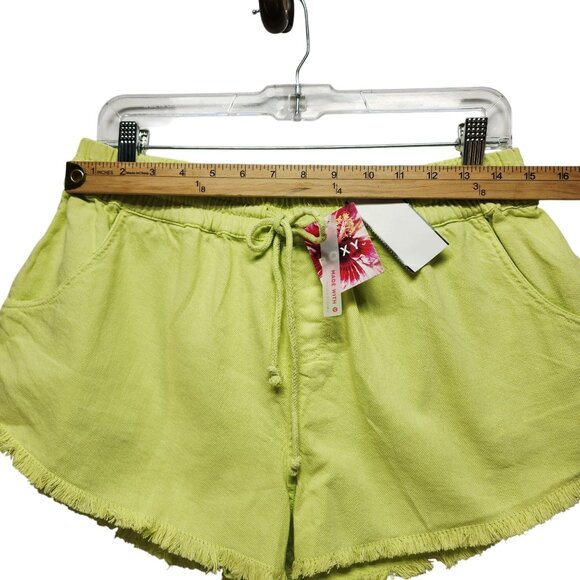 Roxy Womens Margarita Fringe Hem Shorts Size L Green Lightweight - Picture 4 of 6